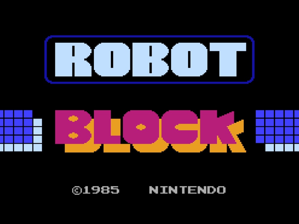 Title Screen of Stack-Up for NES